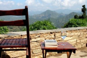 Courtyard at Itmenaan Estate with views